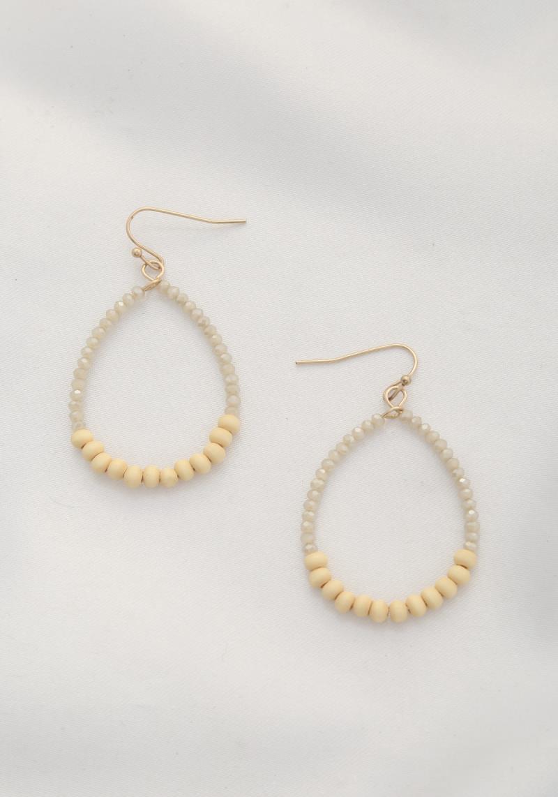 TEARDROP BEADED DANGLE EARRING