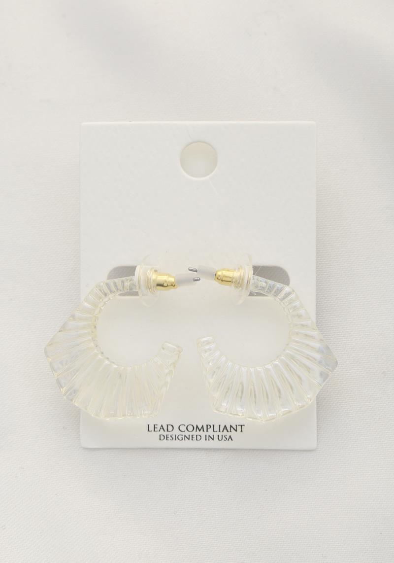 TRANSPARENT GEOMETRIC SHAPE EARRING