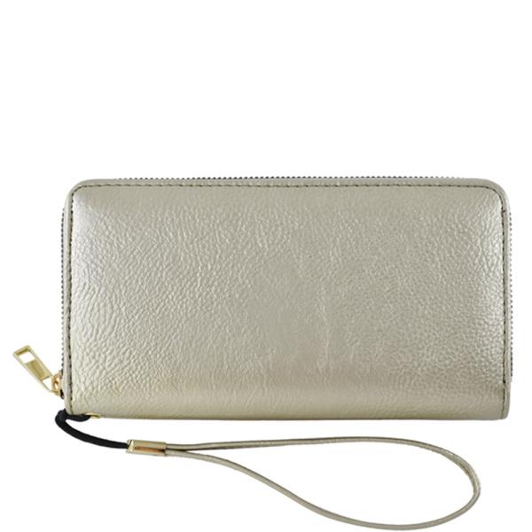 SMOOTH HAND STRAP ZIPPER WALLET