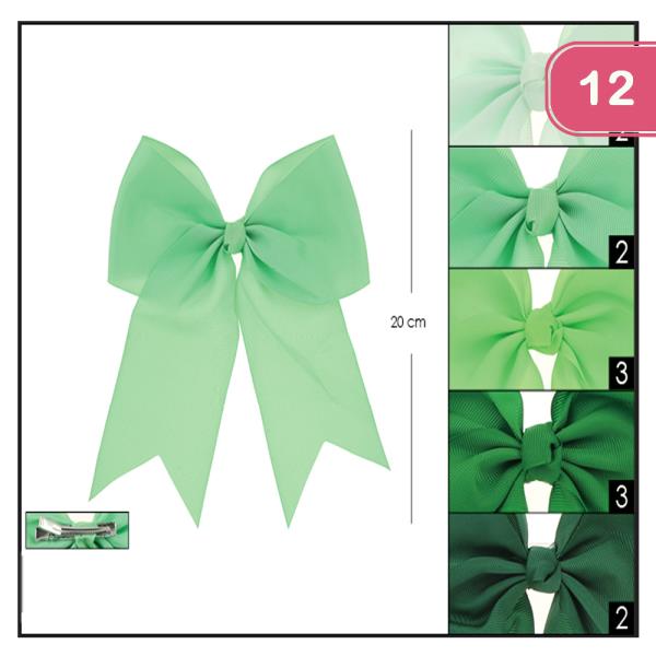 FASHION RIBBON HAIR BOW (12 UNITS)