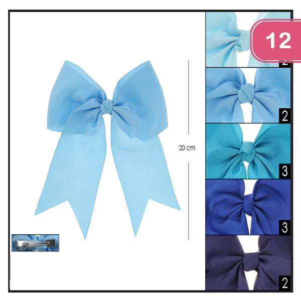 FASHION RIBBON HAIR BOW (12 UNITS)