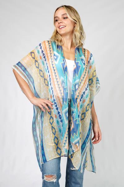 AZTEC PRINT KIMONO