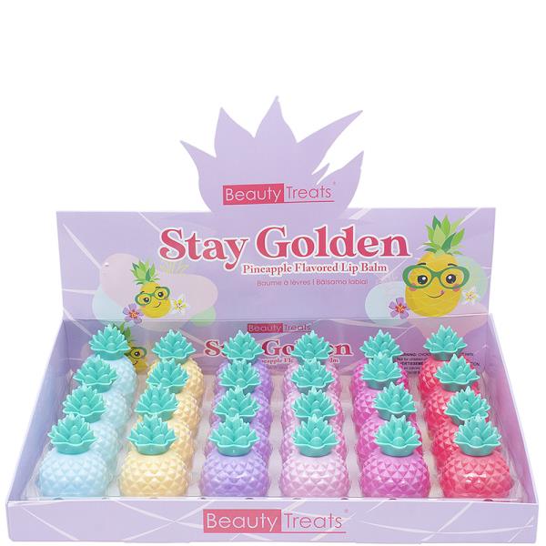 STAY GOLDEN PINEAPPLE FLAVORED LIP BALM 24 PCS