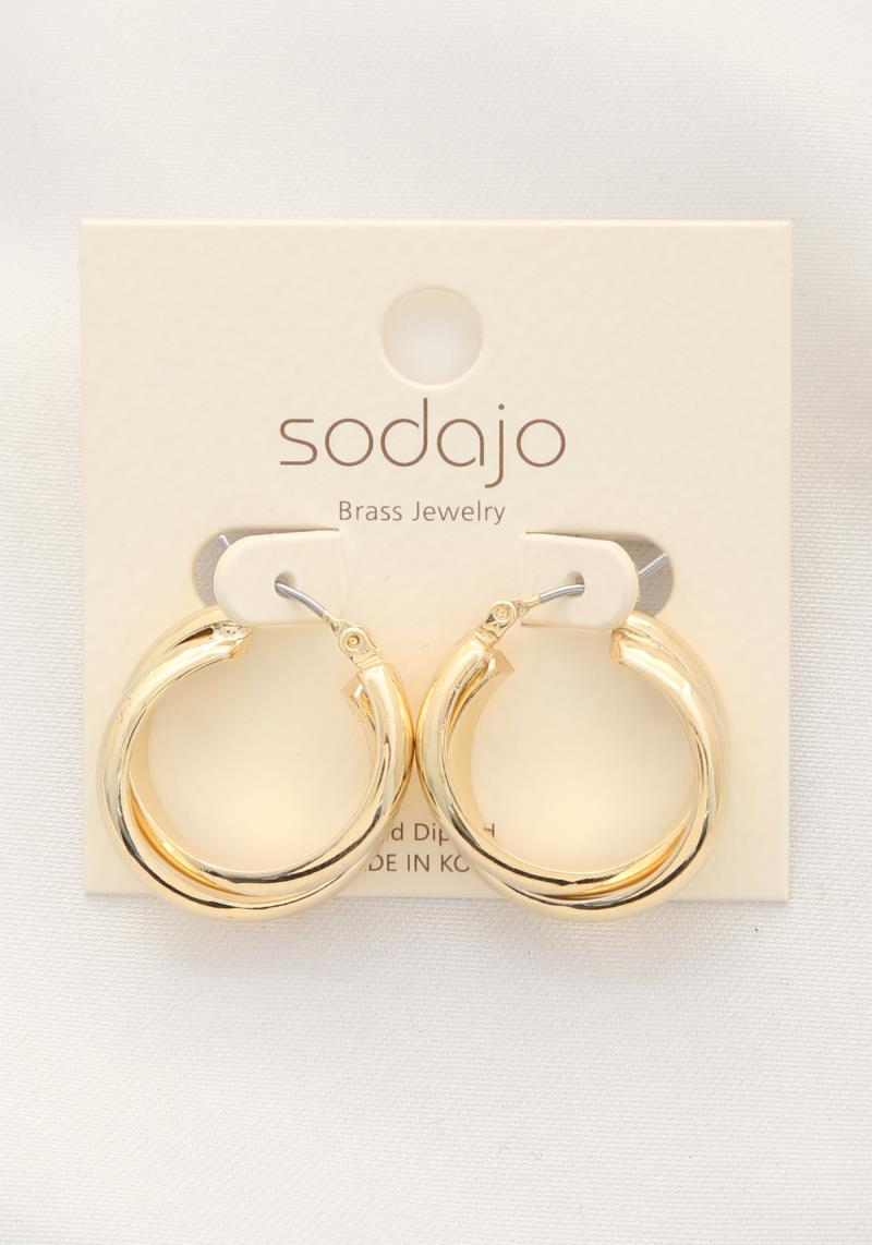 SODAJO DOUBLE HOOP EARRING