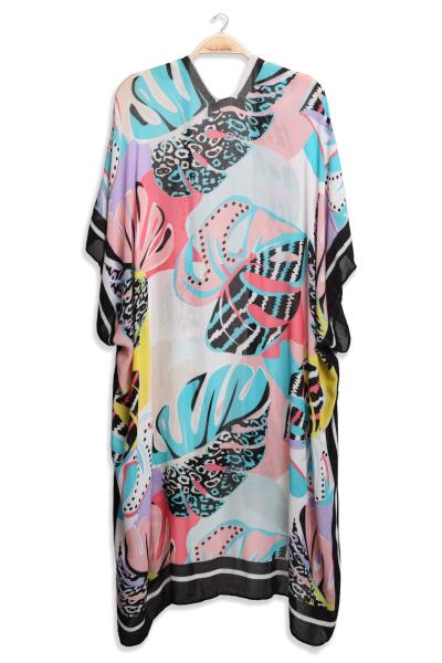 TROPICAL LEAVES PRINT COVER-UP
