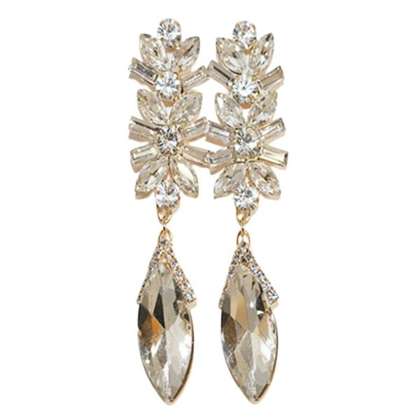 MARQUISE RHINESTONE DANGLE EARRING