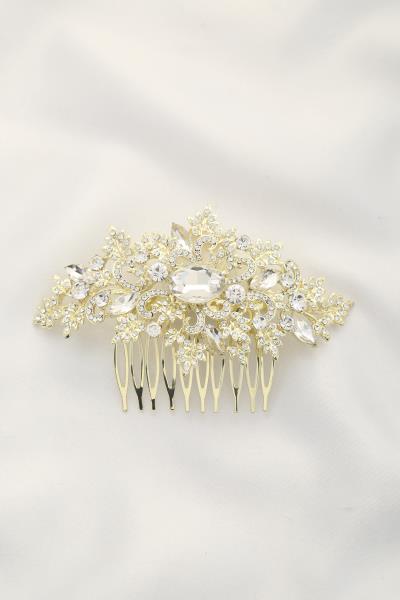 OVAL RHINESTONE HAIR COMB