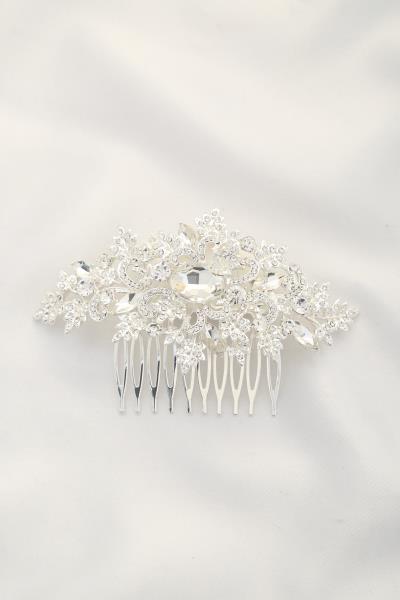 OVAL RHINESTONE HAIR COMB