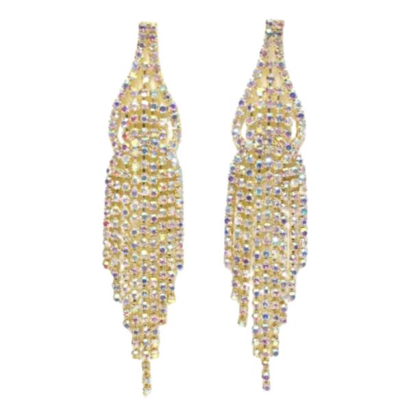 RHINESTONE DANGLE EARRING