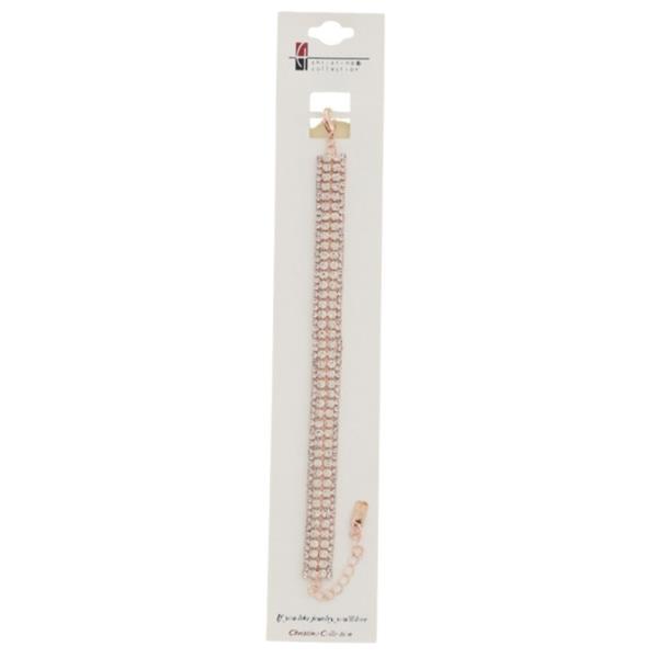 4 LINES RHINESTONE BRACELET
