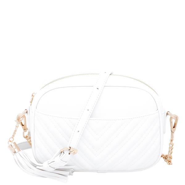 SMOOTH CHIC TASSEL DESIGNC ZIPPER CROSSBODY BAG