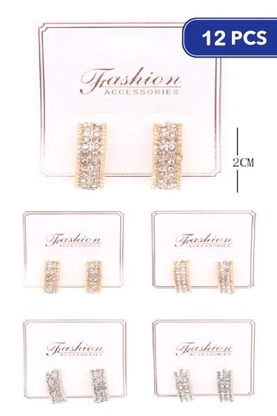 FASHION RHINESTONE EARRING (12 UNITS)