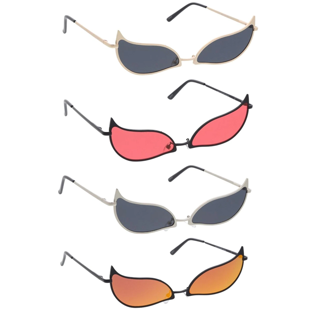 FASHION SMALL NARROW DEVIL EYE FRAME SUNGLASSES 1DZ