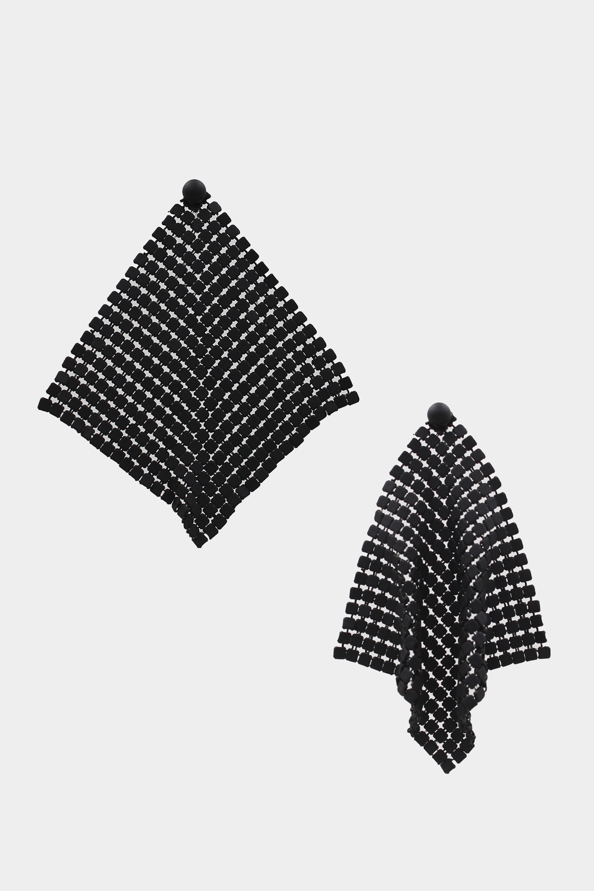 METAL SOFT CHAIN GEOMETRIC SHAPE EARRING