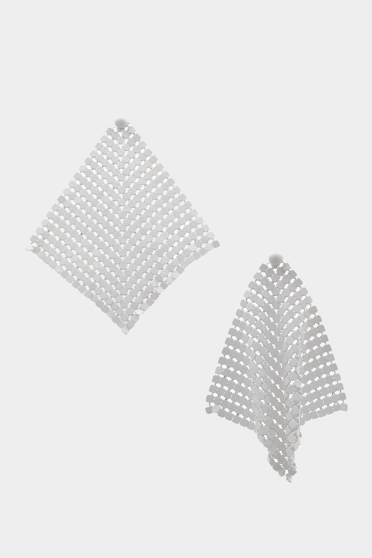 METAL SOFT CHAIN GEOMETRIC SHAPE EARRING