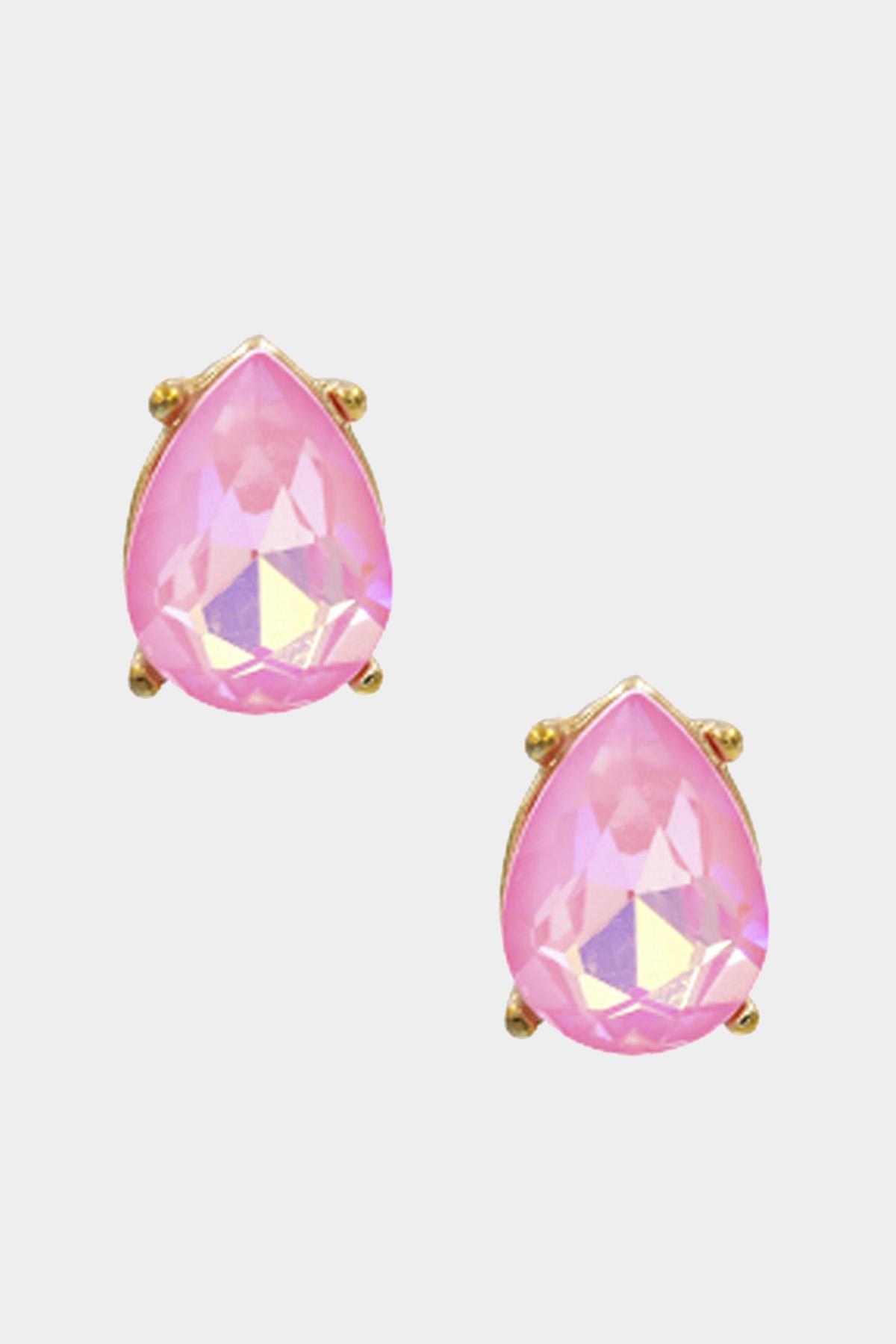 TEARDROP CRYSTAL POST EARRING