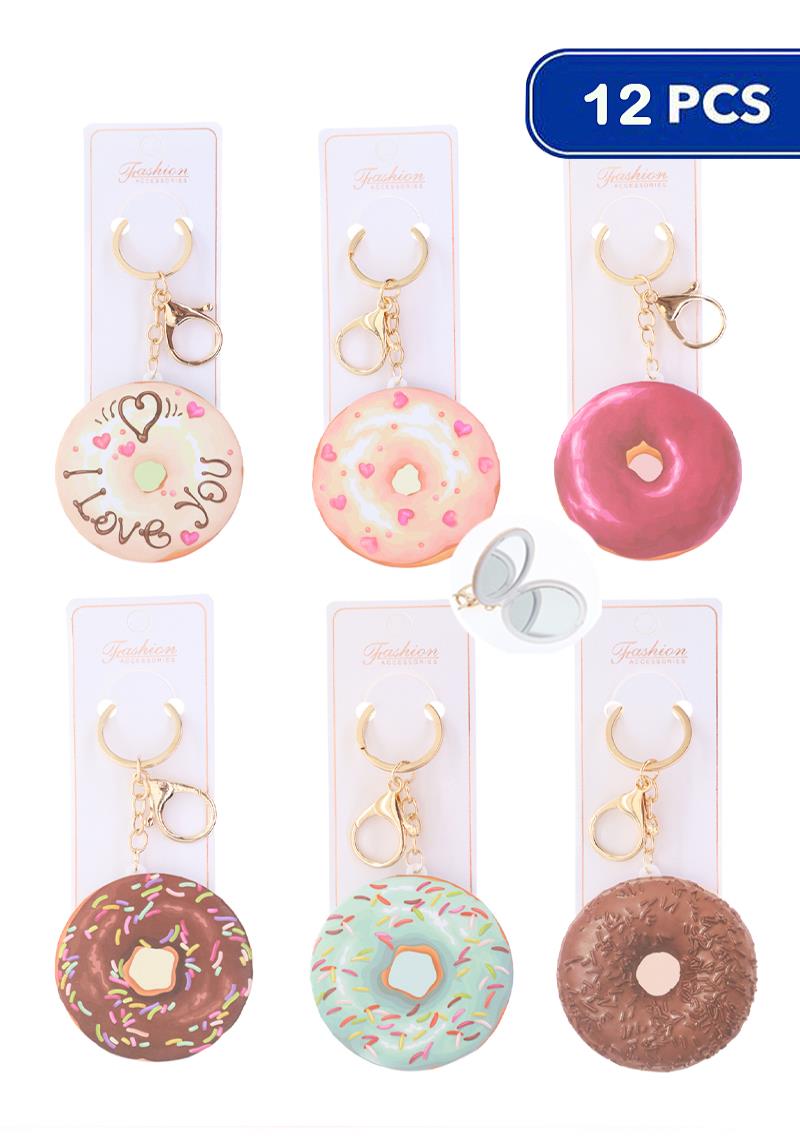 FASHION DONUT KEYCHAIN (12 UNITS)