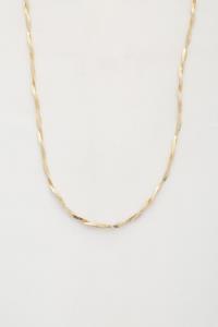 TWISTED FLAT SNAKE CHAIN NECKLACE