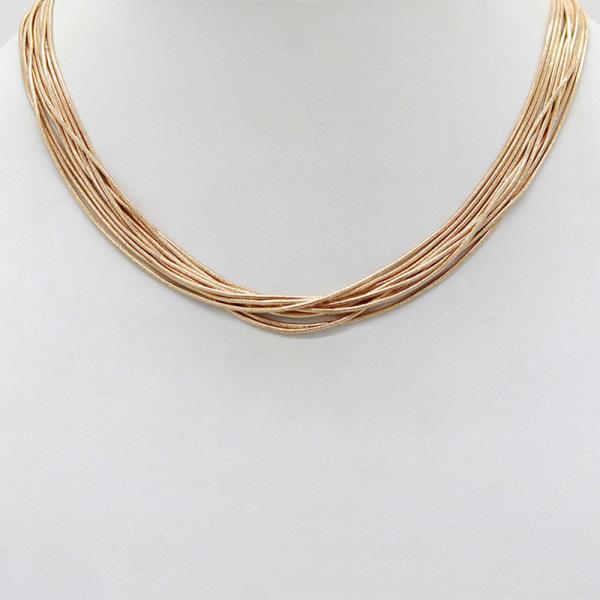 MULTI STRAND METAL LAYERED NECKLACE