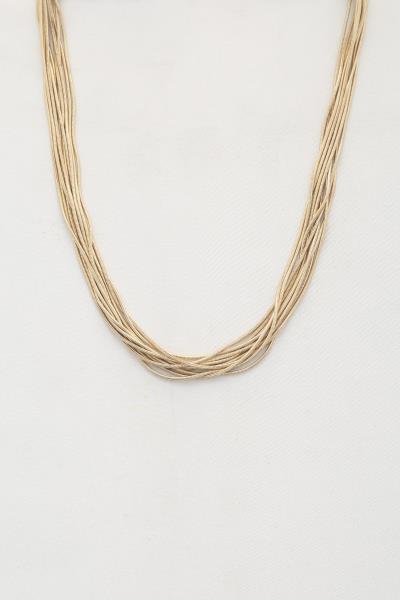 MULTI STRAND METAL LAYERED NECKLACE