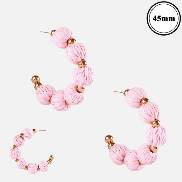 RATTAN HOOP EARRING