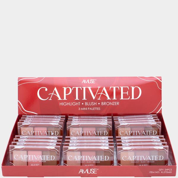 AMUSE CAPTIVATED HIGHLIGHT BLUSH BRONZER PALETTES (24 UNITS)