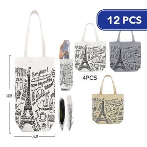 FASHION PARIS TOTE BAG (12 UNITS)