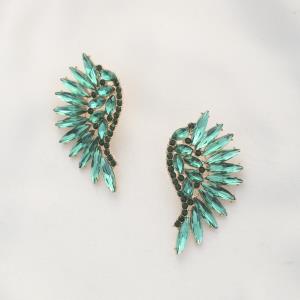 CRYSTAL STONE WING EARRING