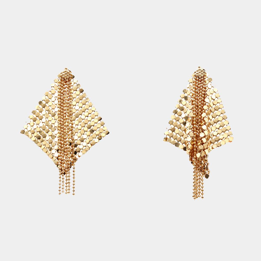 SOFT METAL SQUARE EARRING