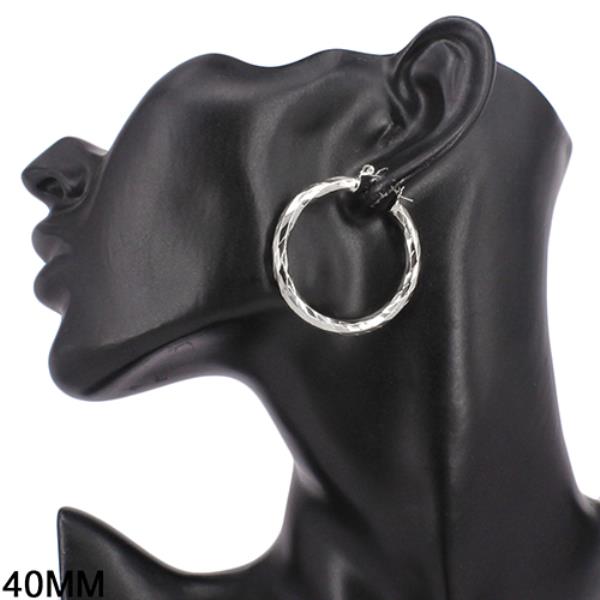 40MM METAL HOOP EARRING