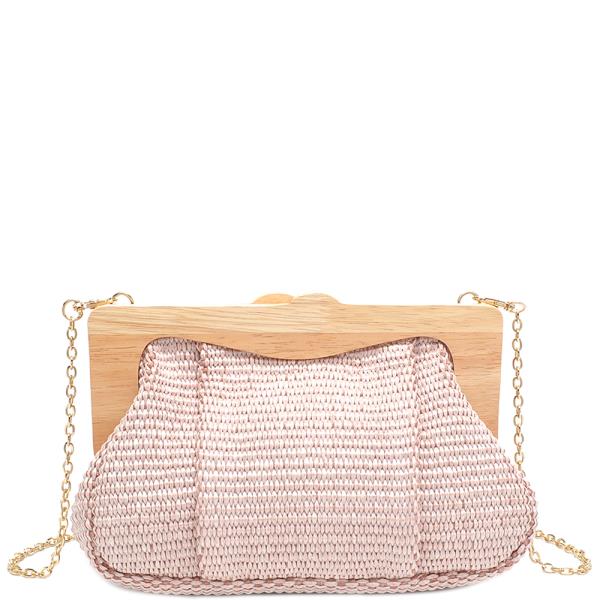 CHIC SQUARE STRAW CROSSBODY BAG