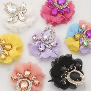 TEARDROP CRYSTAL RUFFLE EARRING