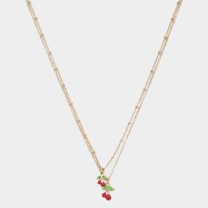 CHERRY CHARM LAYERED NECKLACE