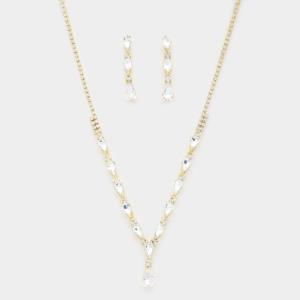 TEARDROP RHINESTONE NECKLACE