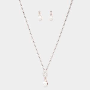 PEARL RHINESTONE NECKLACE