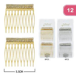 FASHION RHINESTONE HAIR PIN (12 UNITS)