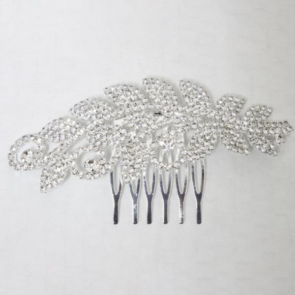 RHINESTONE LEAF HAIR PIN