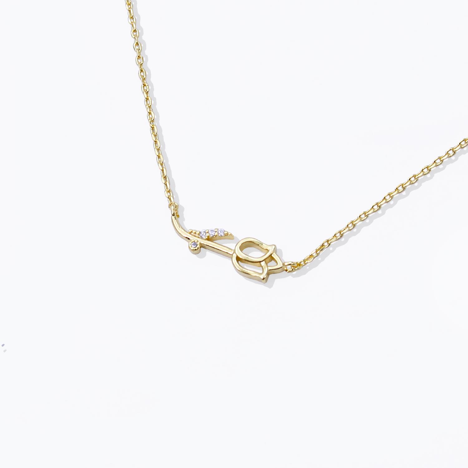 18K GOLD RHODIUM DIPPED TO YOU NECKLACE