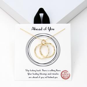 18K GOLD RHODIUM DIPPED AHEAD OF YOU NECKLACE