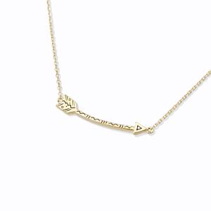 18K GOLD RHODIUM DIPPED FOLLOW YOUR ARROW NECKLACE