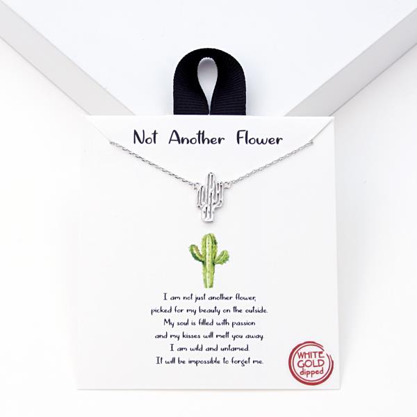 18K GOLD RHODIUM DIPPED NOT ANOTHER FLOWER NECKLACE