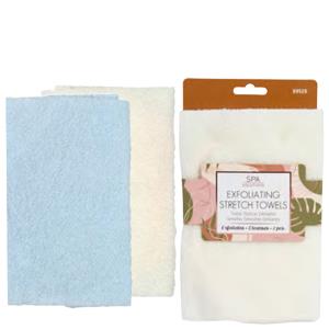 SPA SOLUTIONS EXFOLIATING STRETCH 2PC TOWELS SET