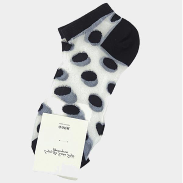 FASHION POLKA DOT MESH ANKLET SOCKS