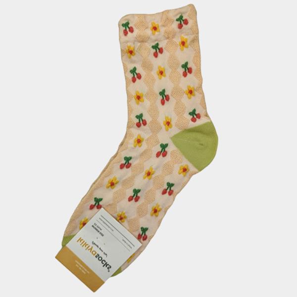 FASHION FLOWER CHERRY ANKLET SOCKS
