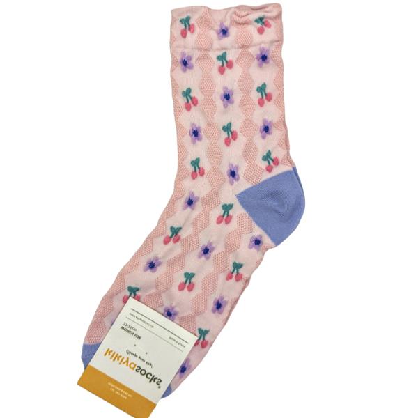 FASHION FLOWER CHERRY ANKLET SOCKS