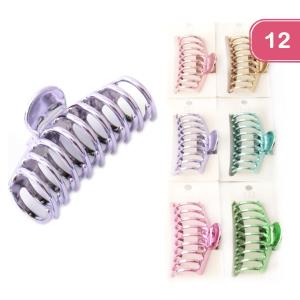 METALLIC ROUND COMB CLIP CLAW (12 UNITS)