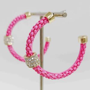 COLOR TEXTURE HOOP EARRING