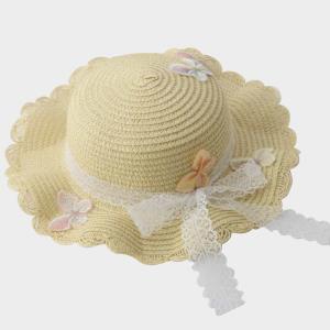 FOR KIDS BUTTERFLY LACE SCALLOPED SUN HAT