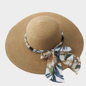 TROPICAL BOW STRAW HAT