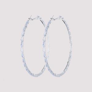 70mm CZ BAGUETTE SETTED EARRING